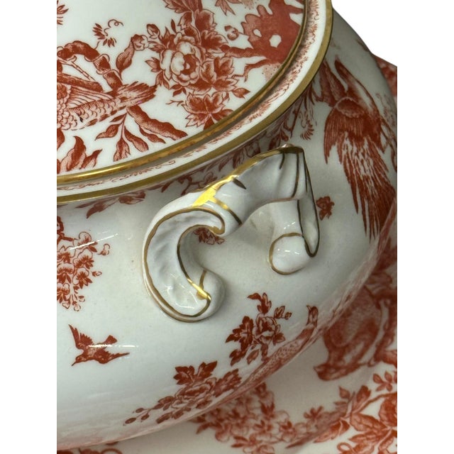 Late 20th Century Royal Crown Derby “Red Aves” Extensive Dinner & Tea Service — 64 Pieces For Sale - Image 14 of 17