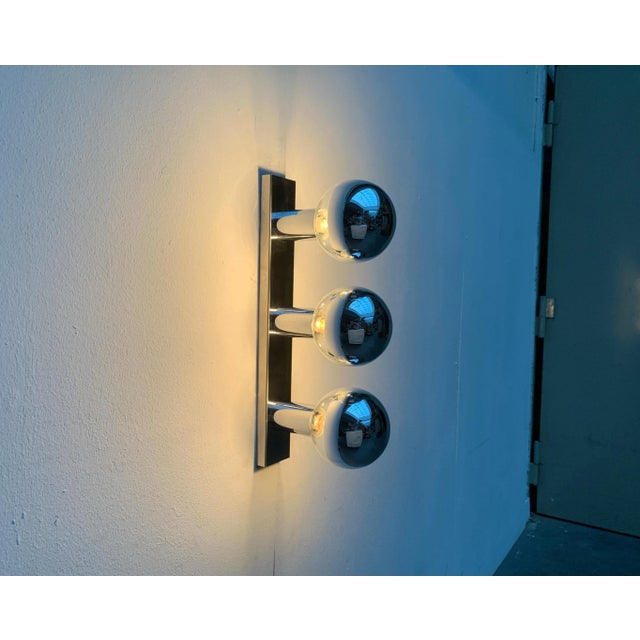 Imposing mid century ceiling or wall light from staff after a design of the japanese designer motoko ishii. this design...