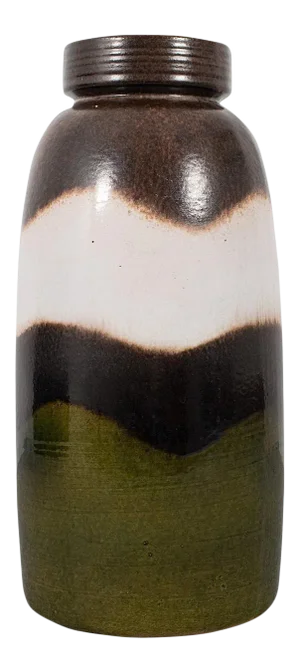 1950s German Ceramic Earth Tone Vase