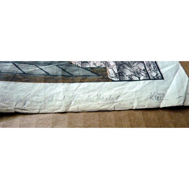 1850s Napoleon III Era 20" X 16" French Toy Theater Backdrop, Gangel, Colportage Stamp For Sale In Los Angeles - Image 6 of 8