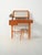 1960s Nordic teak dressing table, featuring clean lines, a swivel mirror, and drawers with an original jewelry divider....