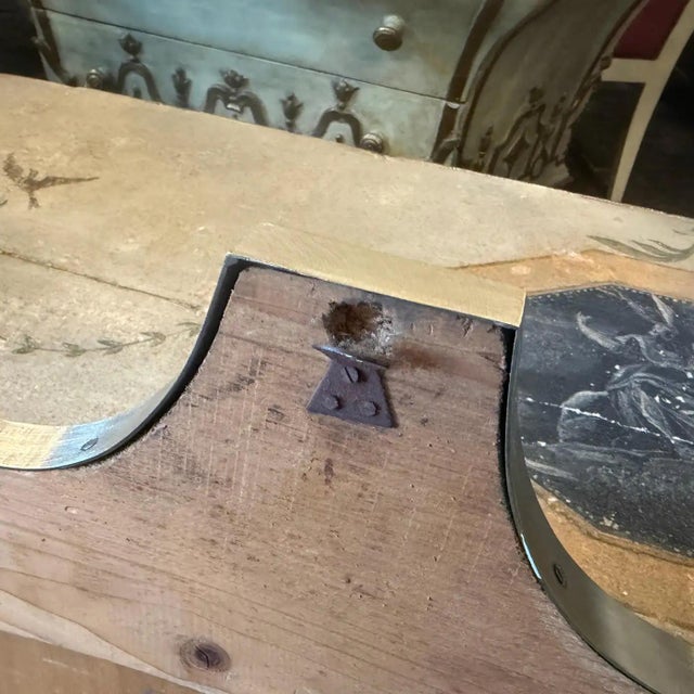 Brass 1950s Gio Ponti Style Mid-Century Modern Solid Brass Shield Wall Mirror For Sale - Image 8 of 14