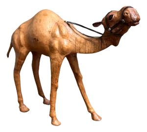 Leather and Hand-Carved Wood Camel from Liberty's London