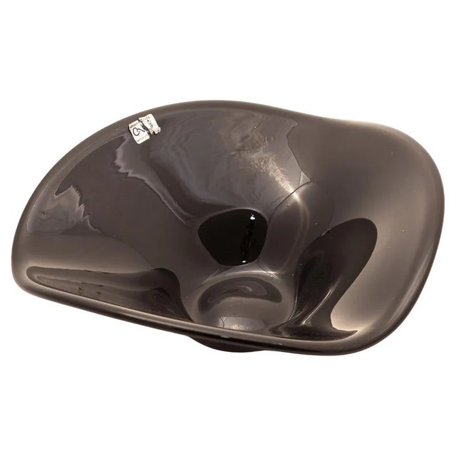 Black Murano Glass Fruit Bowl, 1960s For Sale - Image 8 of 8