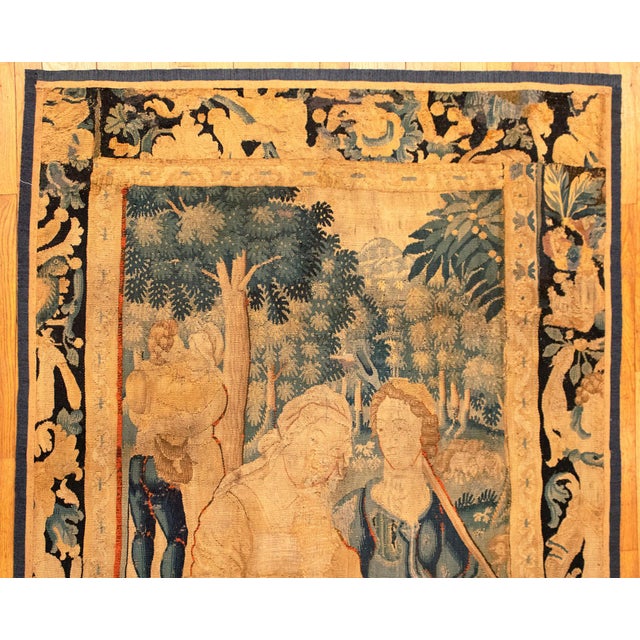 17th Century 17th Century European Rustic Tapestry For Sale - Image 5 of 6