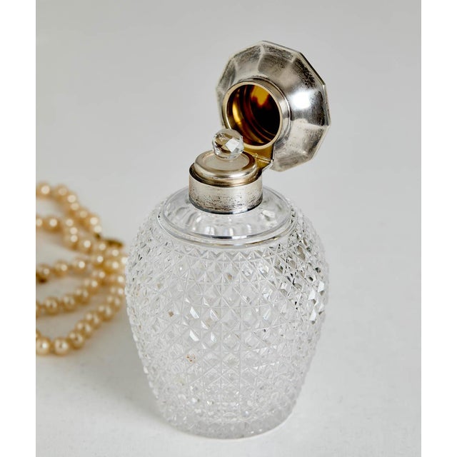 Victorian Antique Mappin & Webb Tortoise, Crystal and Sterling Perfume Bottle For Sale - Image 3 of 6