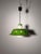 Vintage Green Enamel Pendant Lamp For Sale - Image 5 of 6