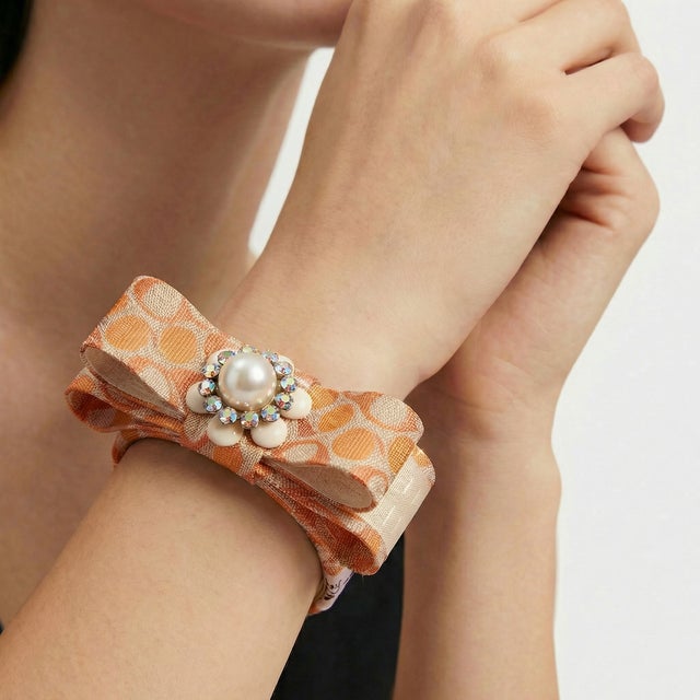 Hermes Dot Vintage Silk Necktie Cuff Bracelet For Sale In Lexington, KY - Image 6 of 6