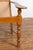 Brown Antique Lounge Chair with Curved Seat & Extended Back For Sale - Image 8 of 12