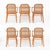 This set of six vintage mid century Bentwood Prague Model 811 cafe dining chairs were made in Czechoslovakia by Ligna...