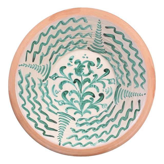 Large Spanish Fajalauza Lebrillo Bowl For Sale