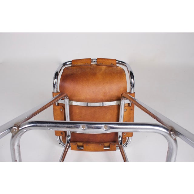 Vintage Leather Bar Stool, 1970s For Sale - Image 12 of 14