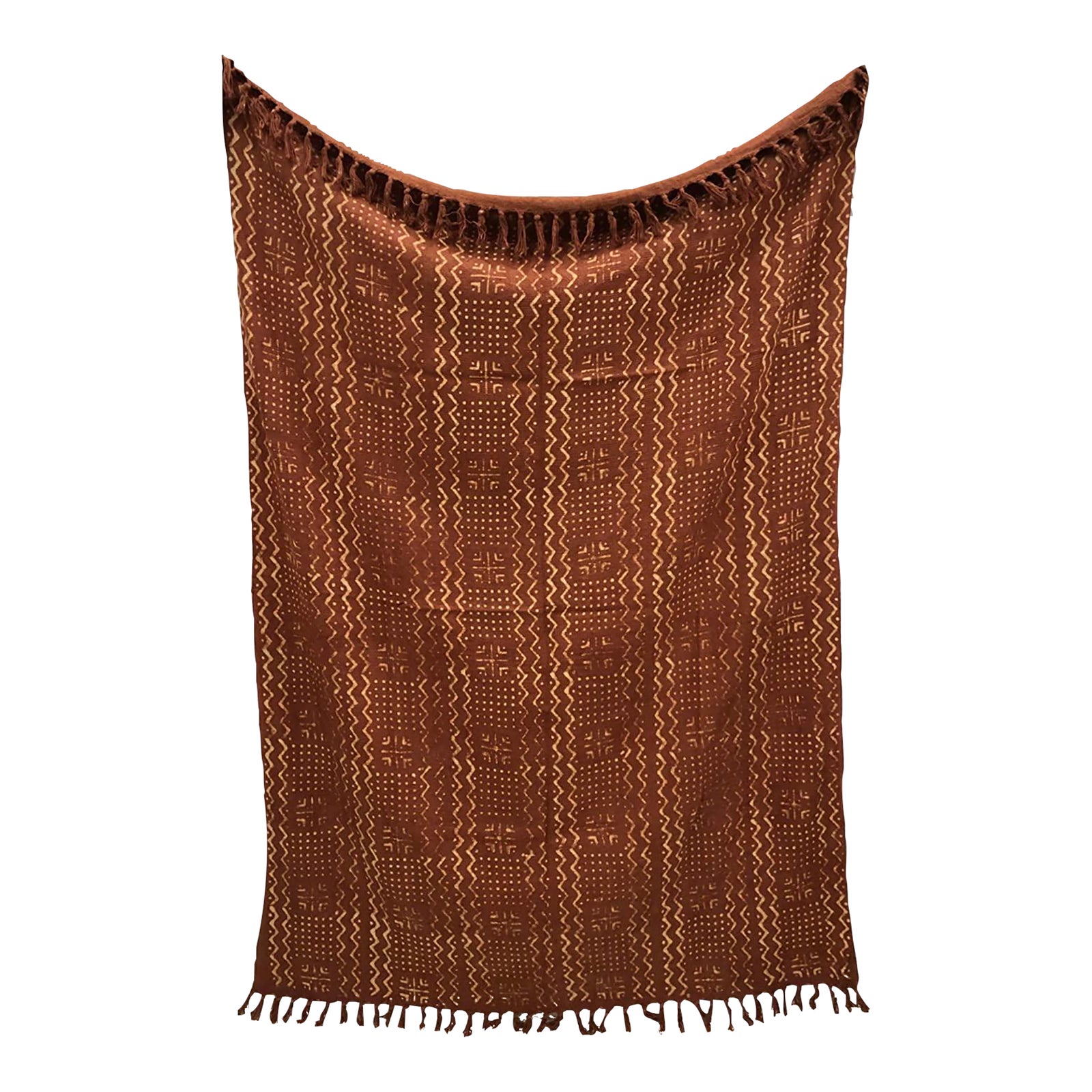 Contemporary Cotton Handwoven Block Printed Throw Blanket Chairish