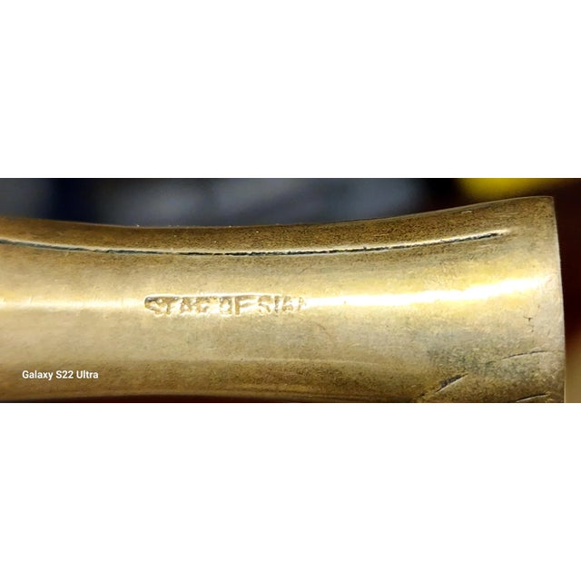 Beautiful Handmade Thai Polished Bronze Bowl & Polished Bronze Utensil Set - 3 Pc. Set For Sale - Image 12 of 13