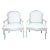 2 Beautiful Hand Painted Fauteuil Chairs For Sale