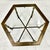 Mastercraft Vintage Mastercraft Brass Hexagonal Faux Bamboo Side Table For Sale - Image 4 of 11