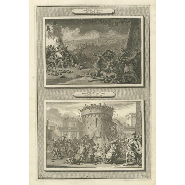 Pieter Mortier, Gideon Defeats the Midianites and the Death of Abimelech, 1700, Engraving For Sale - Image 12 of 12