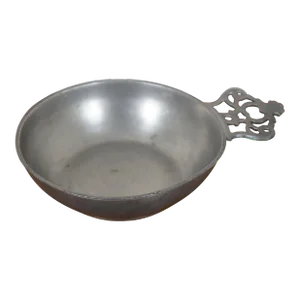 Antique 18th Century English Georgian William Wright Pewter Porringer Bowl