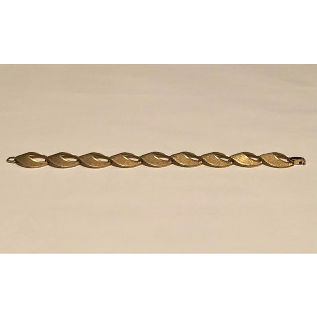 1940s Krementz 14k Gold Overlay Open Oval Link Bracelet For Sale - Image 6 of 9
