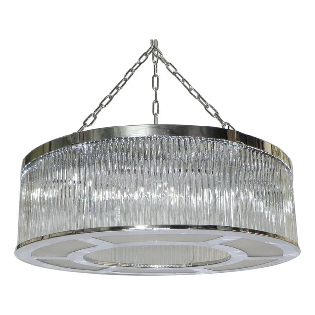21st Century Murano Deco Drum Chandelier by Fabio LTD For Sale