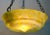 Yellow Art Deco Scailmont Belgium Glass Shade Ceiling Lamp, 1930s For Sale - Image 8 of 12