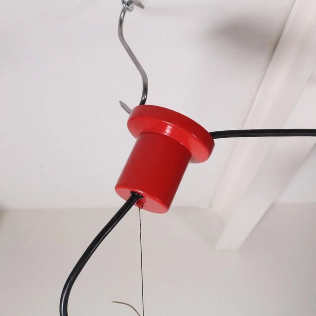 Small Red Ceiling Lamp by Roberto Menghi Fontana Arte For Sale - Image 11 of 12