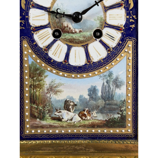 Antique Porcelain and Ormolu Mantel Clock from Richard & Cie, 1890s For Sale - Image 13 of 18