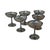 Set of six stainless steel martini glasses / flutes. Marked at the bottom with Spring Switzerland. Great little glasses...