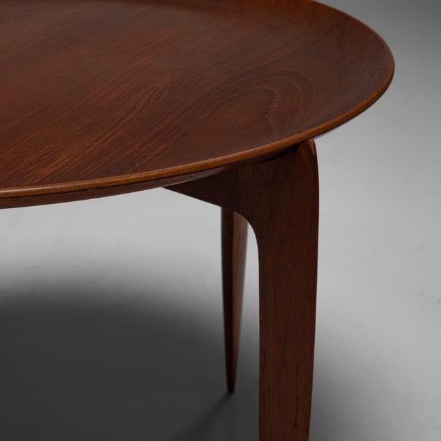 Wood Model 4508 Teak Tray Table by Engholm for Fritz Hansen, Denmark, 1960s For Sale - Image 7 of 12
