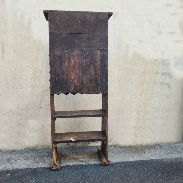 19th Century Folk Art Larch and Chestnut Shepherds Cupboard For Sale - Image 12 of 18