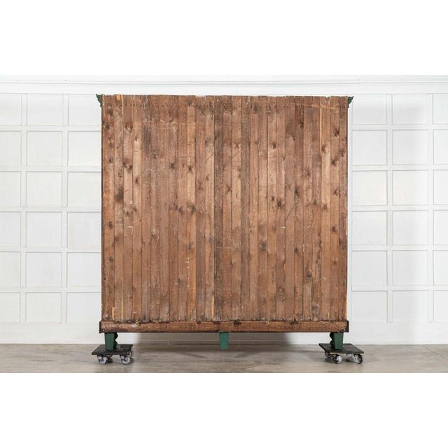 Large English Glazed Painted Pine Bookcase, 1880 For Sale - Image 12 of 13