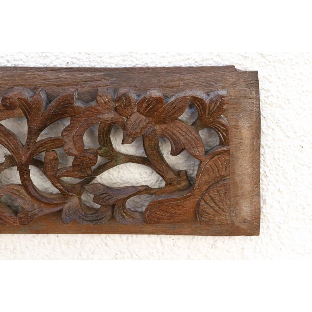 19th Century Finely Carved Asian Wall Panel For Sale - Image 5 of 7