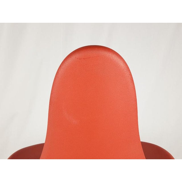 Italian Chrome-Plated Metal Base and Red Polyurethane Seating Chairs, 1990s, Set of 5 For Sale - Image 14 of 18