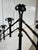 1920s Pair, Antique Gothic Wrought Iron Adjustable Floor Standing Candelabra For Sale - Image 5 of 9
