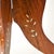 Late 20th Century Vintage Floral Carved Inlay Table With Folding Legs 15" For Sale - Image 5 of 17