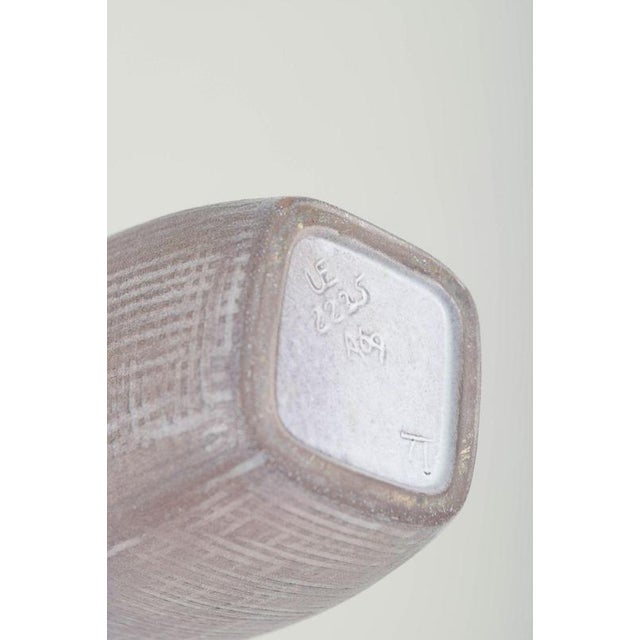 Ingrid Atterberg Vintage Four-Sided Stoneware Vase by Ingrid Atterberg for Upsala-Ekeby, 1960s For Sale - Image 4 of 5