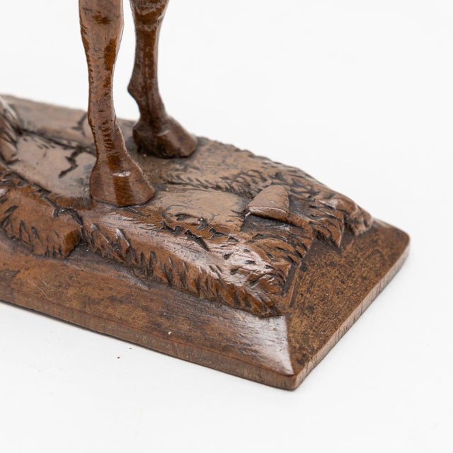 English Victorian Carved Walnut Horse, 1900s For Sale - Image 6 of 13