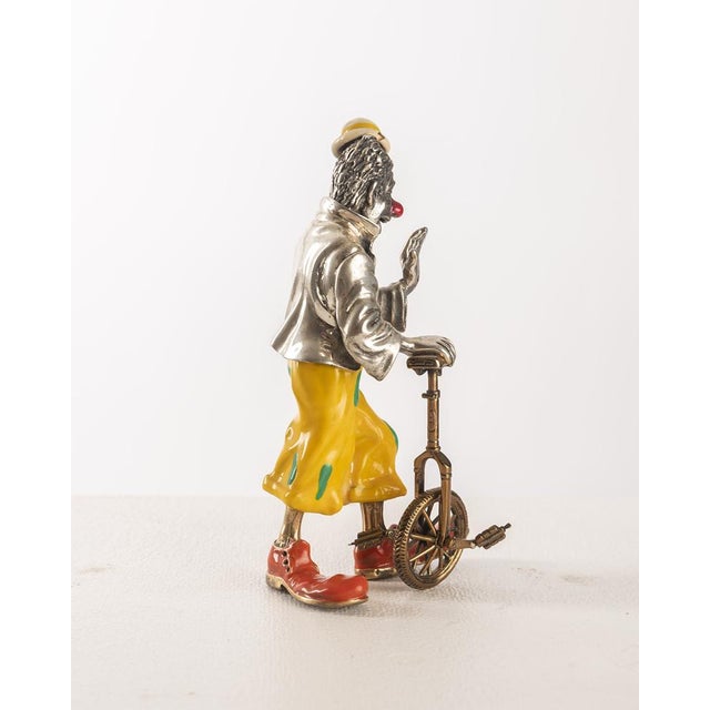 Italian Clowns in Enamelled Sterling Silver from Sorini, Italy, 1970s, Set of 2 For Sale - Image 14 of 18