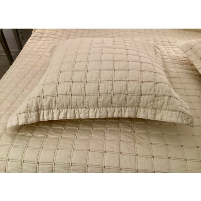 Pair Dea Luxury Linens Minerva Euro Shams For Sale - Image 4 of 9