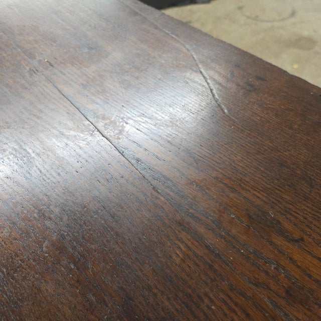 Wood Oak Antique Jacobean Style Walnut Buffet With Ornate Carved Legs, Drawers, & Open Shelving For Sale - Image 7 of 18
