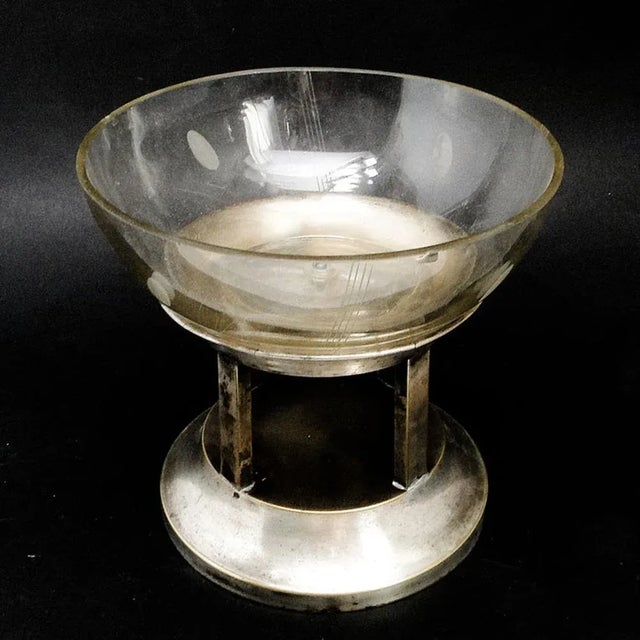 Art Deco Bowl on Stand from WWS Przemmet, Poland, 1950s For Sale - Image 10 of 11