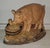 20thc Iron Door Stop in original painted surface.The pig is quite unusual form.