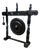 Large Gong with Carved Wooden Stand and Mallet For Sale