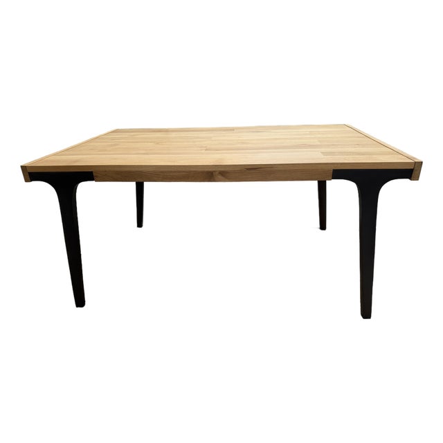 Crate & Barrel Lakin Extension Dining Table, White Oak For Sale