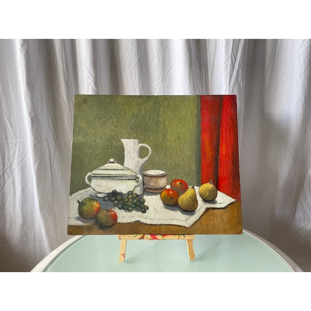 Clairet, Still Life, 1970s, Oil on Masonite For Sale - Image 9 of 10