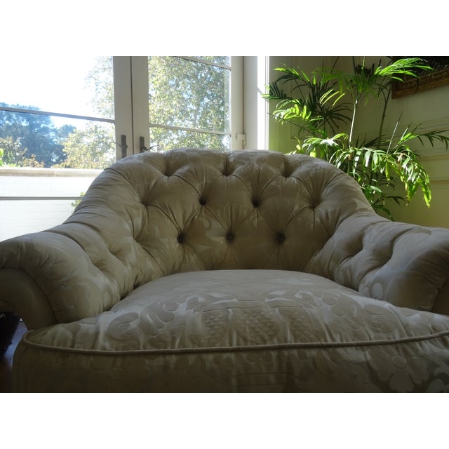 Ivory Michael Taylor Syrie Maugham Style Lounge Chair For Sale - Image 8 of 12