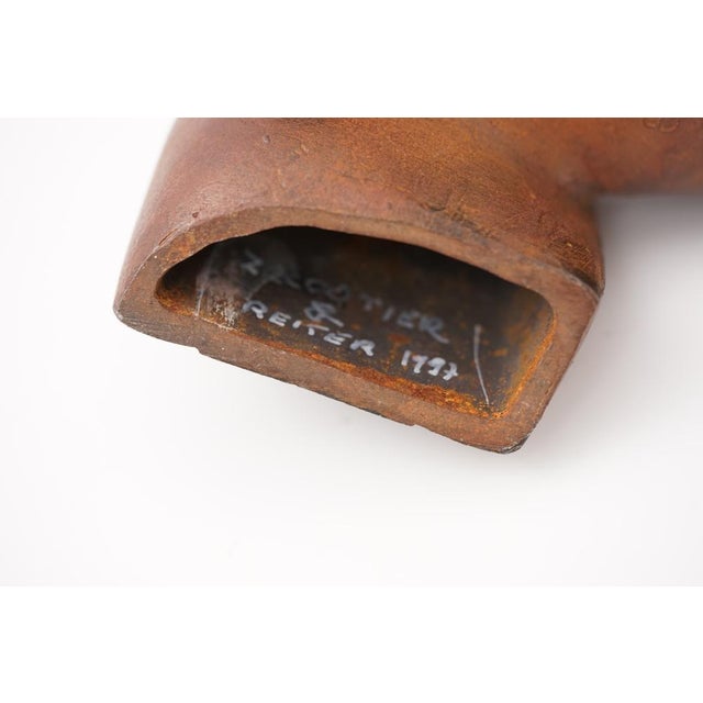 Abstract Cast Iron Zezootier & Reiter Sculpture by Gertraude Zebe, 1997 For Sale - Image 14 of 17