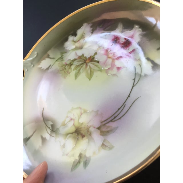 Vintage German Porcelain Oriental Lily Cookie Cake Serving Plate For Sale - Image 9 of 13