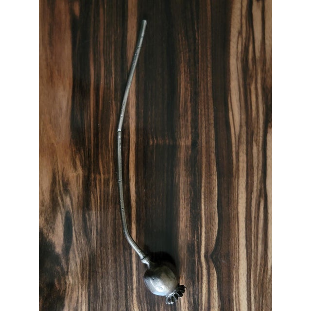 Cast Bronze Poppy Pod Floral Decorative Object For Sale - Image 10 of 11