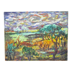 Vintage Samuel Heller " Forrest Landscape" Oil on Canvas Painting
